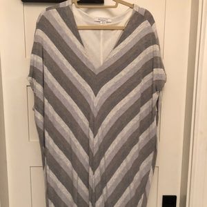 cotton striped fitted dress